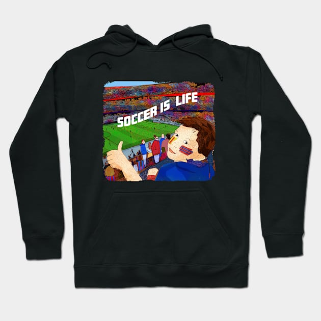 Soccer is life Hoodie by SW10 - Soccer Art